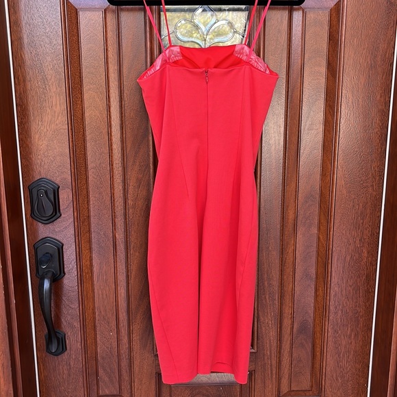 Cache Fire Red Strapless Embellished Dress Sz 0 - Picture 6 of 17